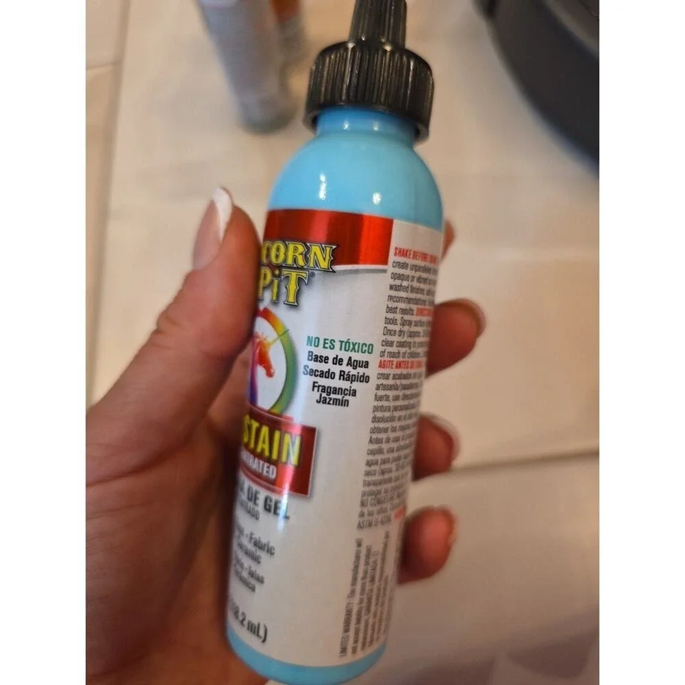 Gel Stain and‎ Glaze, Dragon's Belly 4.0 FL OZ Bottle, Blue 0422015C 19aw09 D4